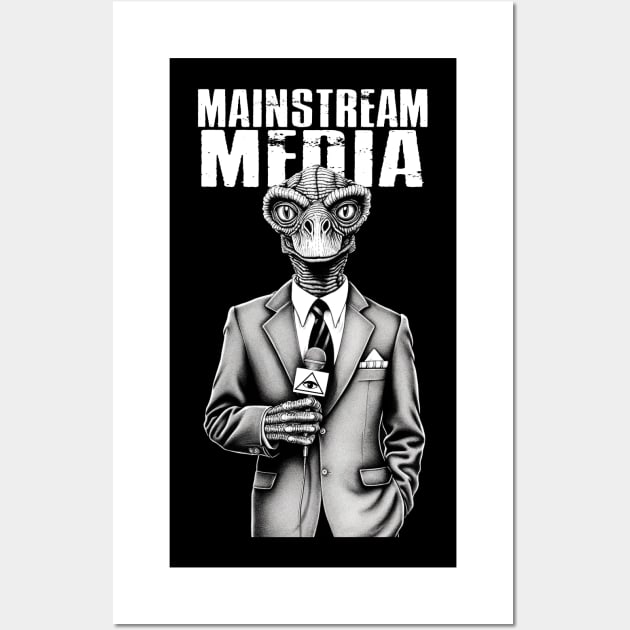 Mainstream Media Reptilian Lizard Propaganda Wall Art by AltrusianGrace